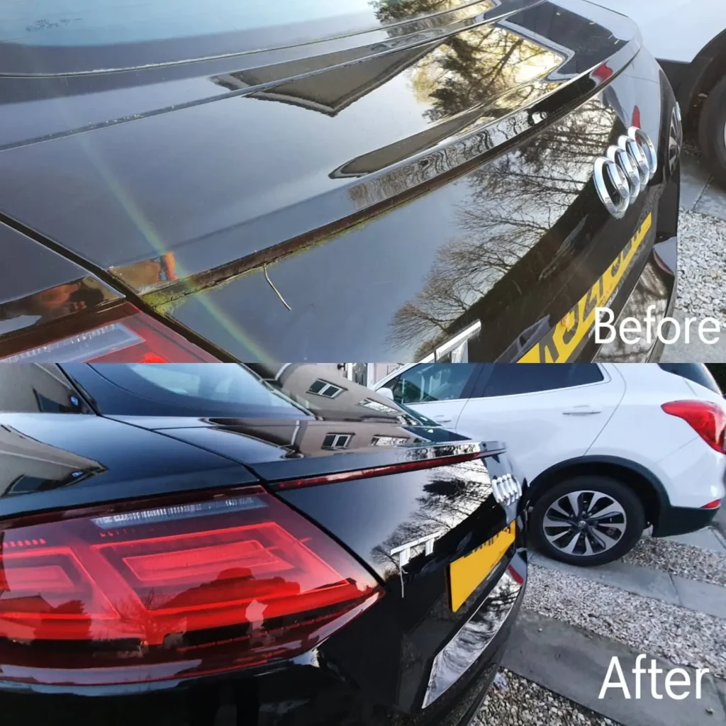 Clay Bar & Decontamination in Orleans removing bonded contaminants from black Audi