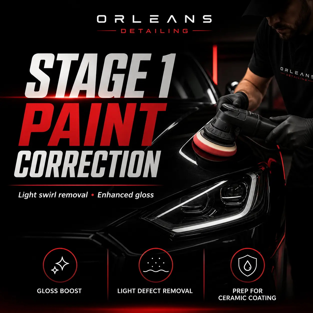 Stage 1 Paint Correction Orleans Detailing