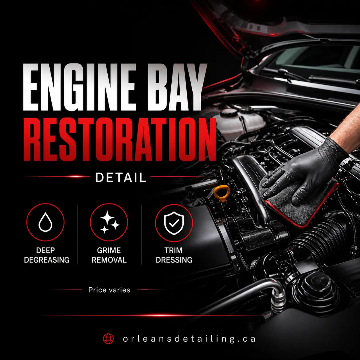 Engine Bay Restoration Detail